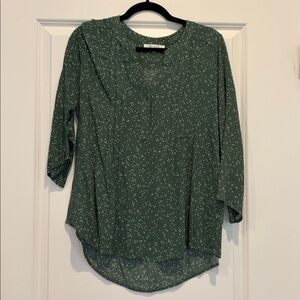Green Polka Dot Blouse